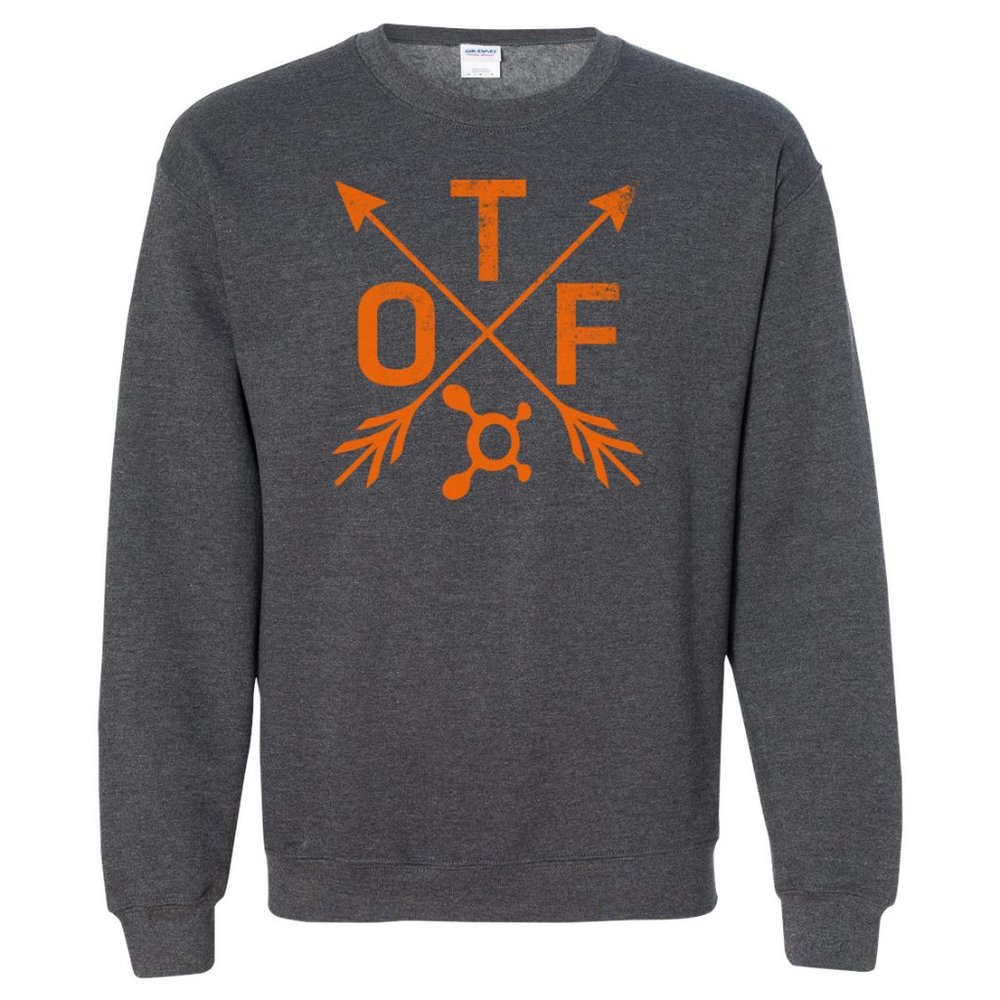 Orangetheory ARROWS dark heather crewneck sweatshirt OTF